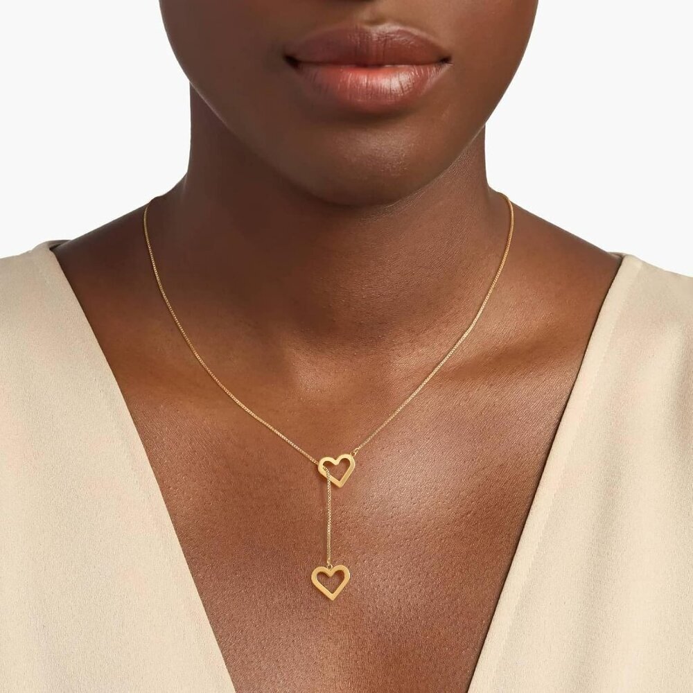 Cute Heart Necklace Tiny 14k Gold Heart Pendant Choker Necklaces Small Gold Love - Picture 4 of 8